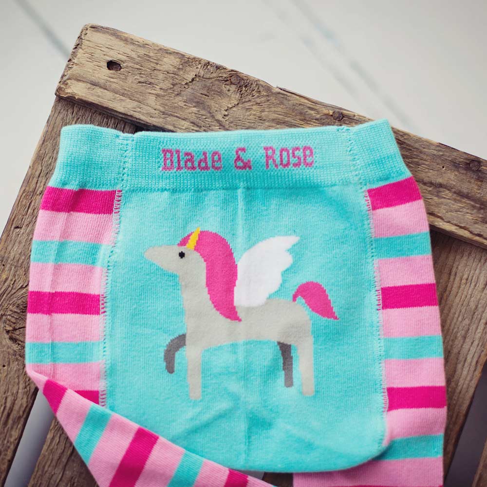 Blade & rose leggings einhorn (pink rosa türkis gestreift ...