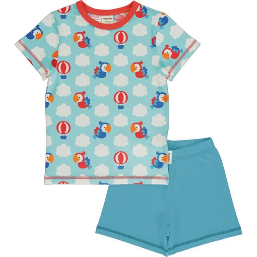 Maxomorra Pyjama Set SS Parrot Safari