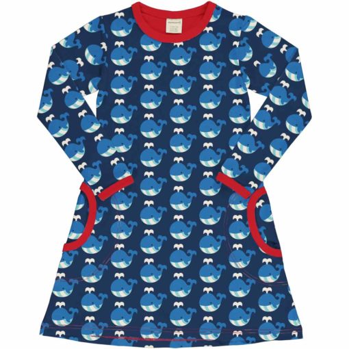 Maxomorra Dress LS Whale