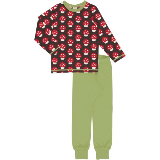 Maxomorra Pyjama Set LS Mushroom