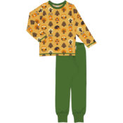 Maxomorra Pyjama Set LS Yellow Forest