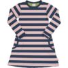 Maxomorra Dress LS Stripe STRIPE PALE BLUSH