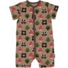 Maxomorra Rompersuit Button SS Forest