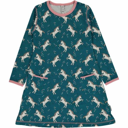 Maxomorra Dress LS Unicorn Dreams