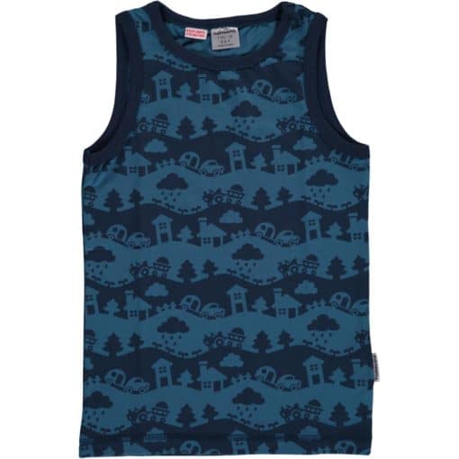 Maxomorra Tanktop Blue Landscape