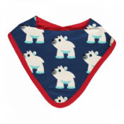 Maxomorra Dribble Bib Velour POLAR BEAR