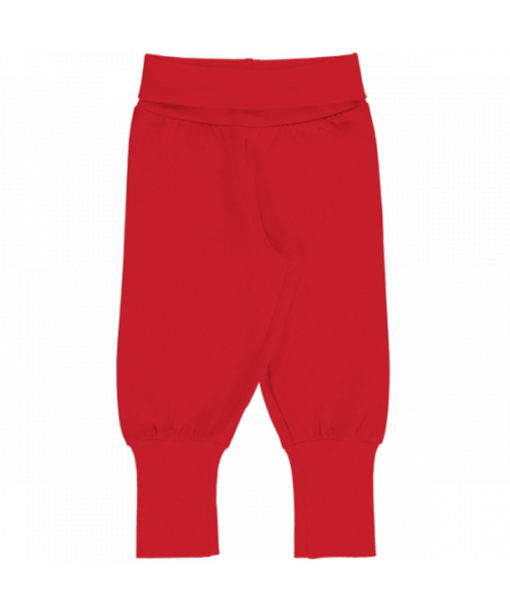 Maxomorra Pants Rib Solid RUBY