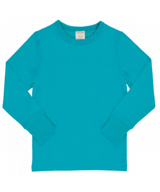 Maxomorra Top LS Solid TURQUOISE