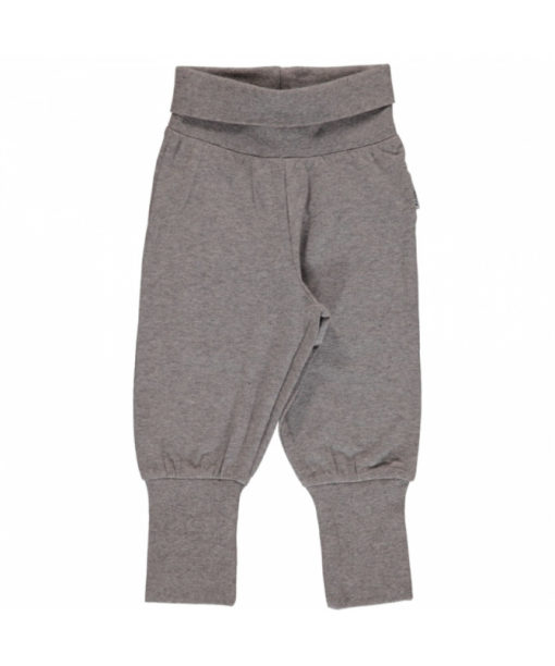 Maxomorra Pants Rib LIGHT GREY MELANGE