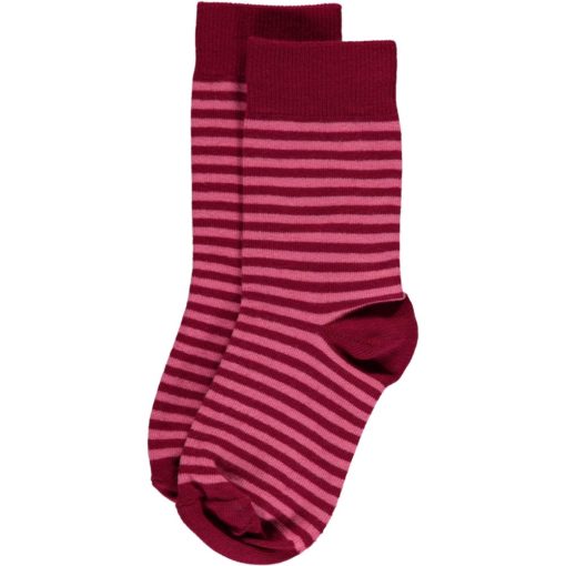 Maxomorra Socks 2-pack Pink Stripes