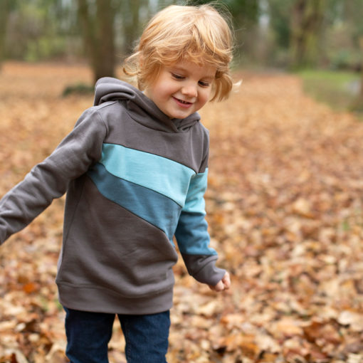 Enfant-Terrible-Hoodie Sweatshirt Colourblocking dark stone-jeans