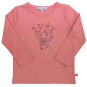 Enfant Terrible Shirt mit Hirschstickerei in dark rosé