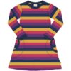 Maxomorra Dress LS Stripes Purple