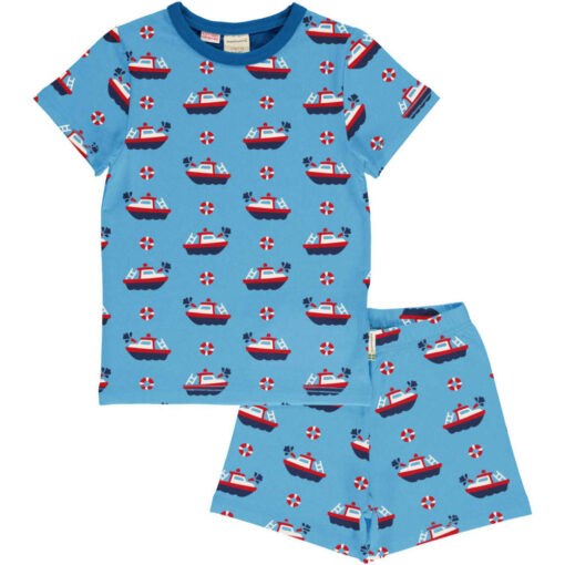 Maxomorra Pyjama Set SS Fireboat