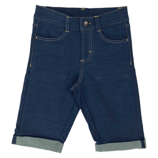 Maxomorra Shorts Knee Indigo Wash