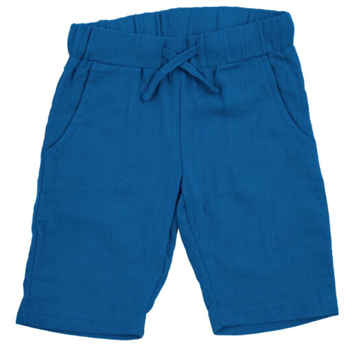 Maxomorra Shorts Knee Muslin Blue