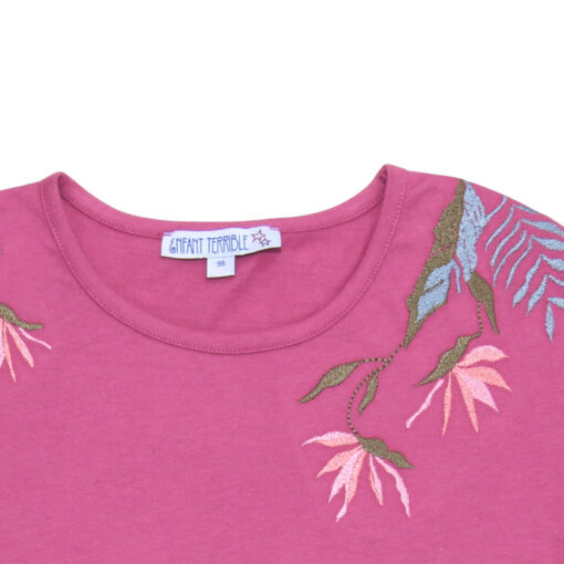 Enfant Terrible Top mit tropischer Blumenstickerei