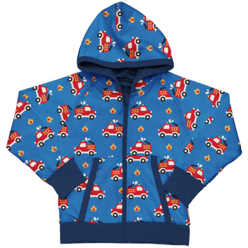 Maxomorra Cardigan Hood Fire Truck