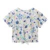 People Wear Organic Kurzarm-Shirt bunt tropische Blüte