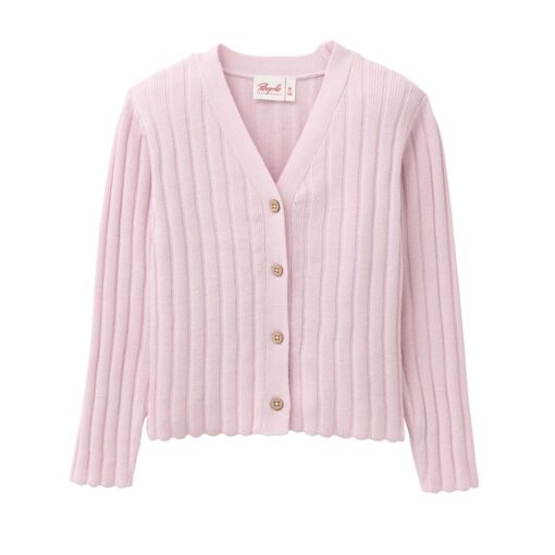 People Wear Organic Strick-Jacke rosa