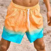 Color Kids Swim Shorts AOP & Magic orange pop