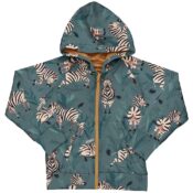 Meyadey Cardigan Hood Lined Zippy Zebra