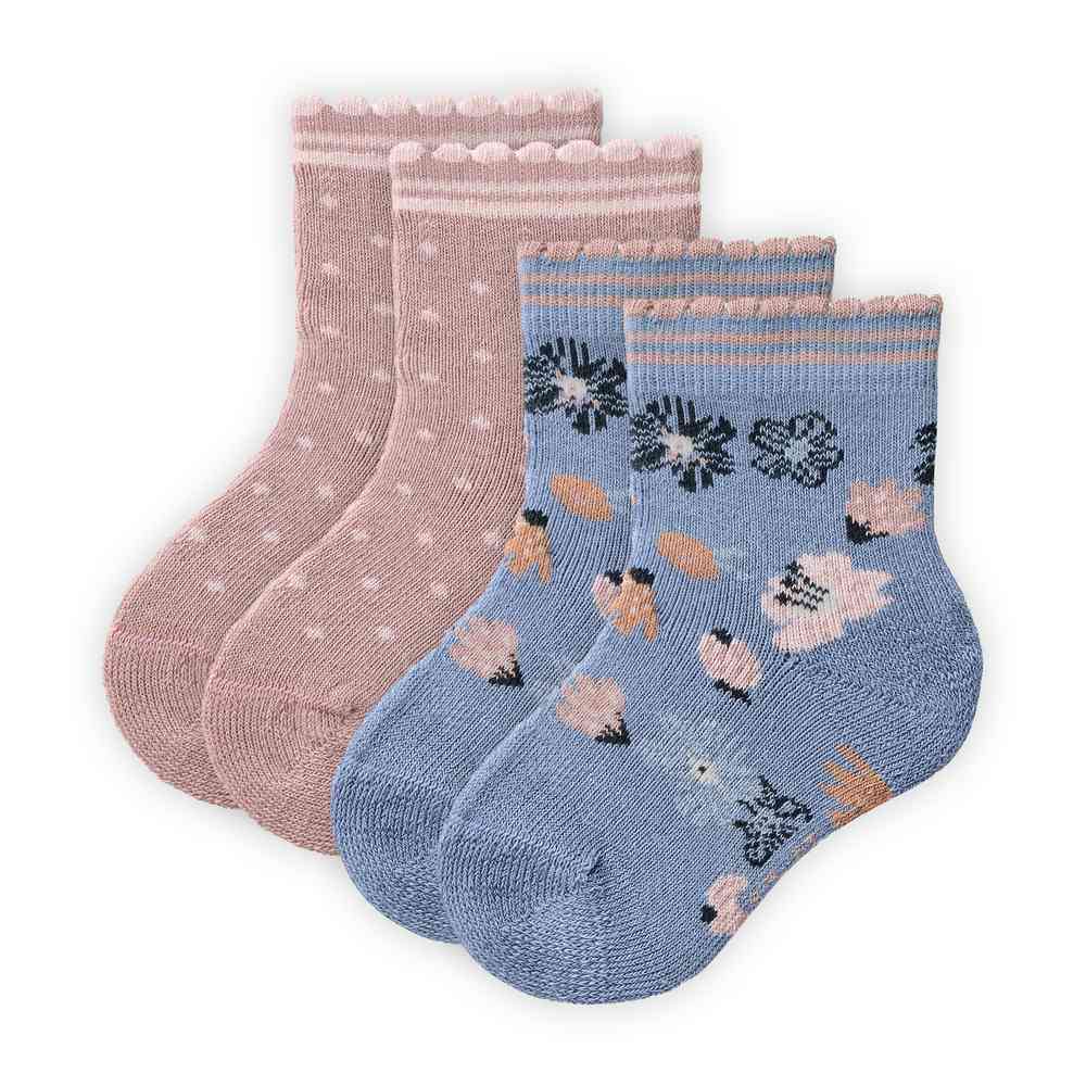 People Wear Organic 2-er Pack Frottee-Socken rauchblau mix