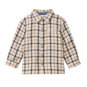 People Wear Organic Flanell-Hemd hellbeige kariert