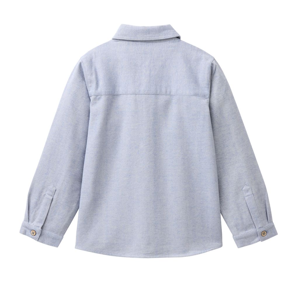 People Wear Organic Flanellhemd blaugrau melange