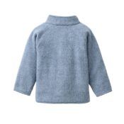 People Wear Organic Fleece-Jacke rauchblau melange