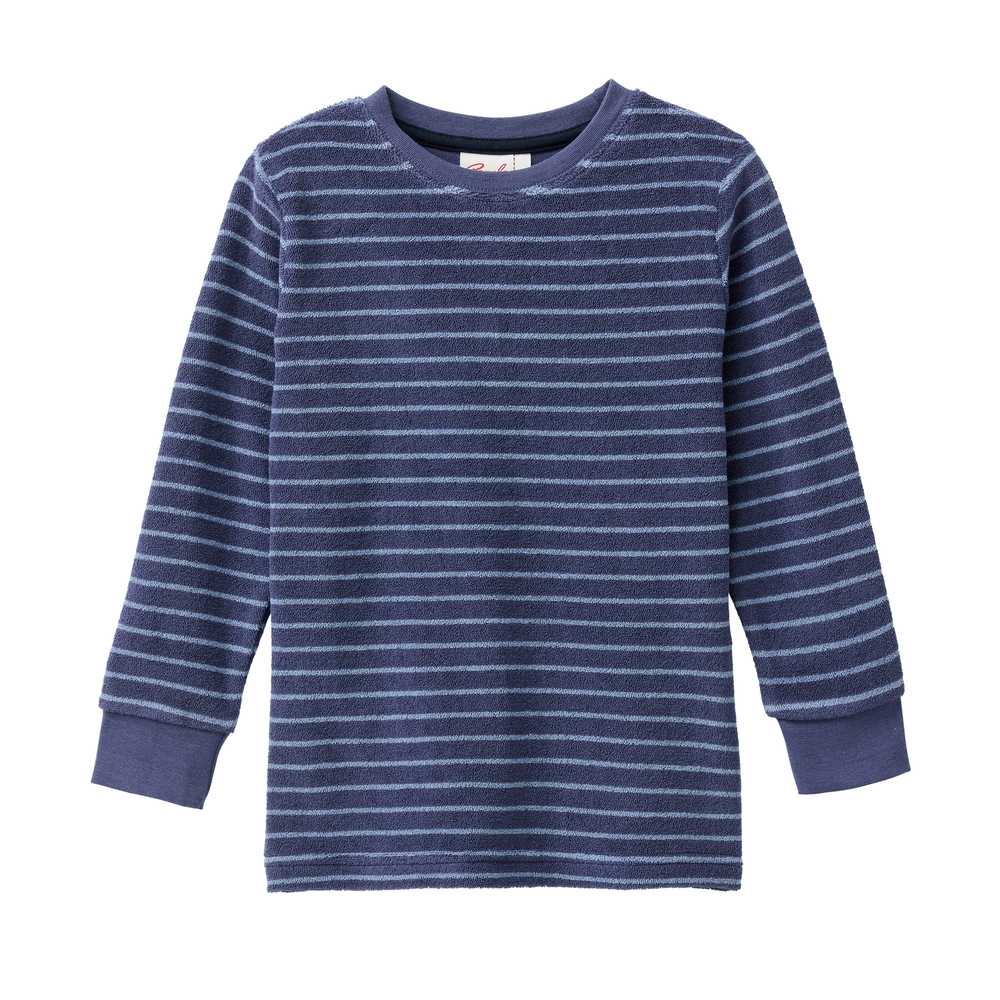 People Wear Organic Frottee-Pyjama nachtblau geringelt