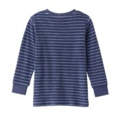 People Wear Organic Frottee-Pyjama nachtblau geringelt