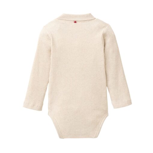 People Wear Organic Langarm-Body Rollkragen kitt melange