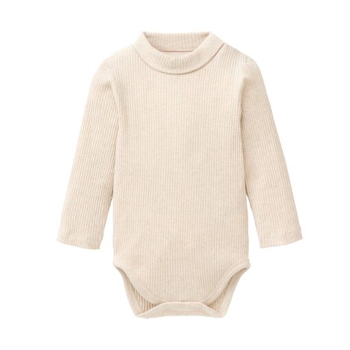 People Wear Organic Langarm-Body Rollkragen kitt melange