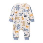 People Wear Organic Langarm-Overall Waldtiere kitt