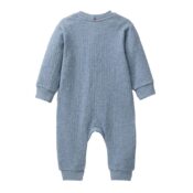 People Wear Organic Langarm-Overall rauchblau melange