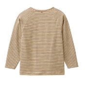 People Wear Organic Langarm-Shirt camel geringelt