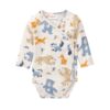People Wear Organic Langarm-Wickelbody Waldtiere kitt
