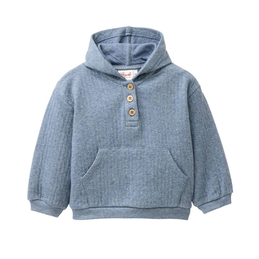 People Wear Organic Sweat-Hoodie rauchblau melange