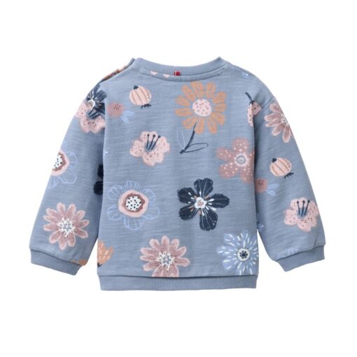 People Wear Organic Sweat-Pullover Herbstblumen rauchblau