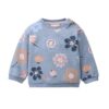 People Wear Organic Sweat-Pullover Herbstblumen rauchblau
