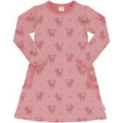 Maxomorra Dress LS Mono Cat