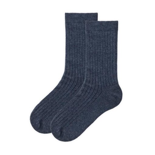 People Wear Organic 2-er Pack Ripp-Socken dunkelblau mix