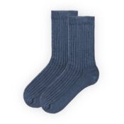 People Wear Organic 2-er Pack Ripp-Socken indigoblau mix