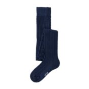 People Wear Organic Ajour-Strumpfhose dunkelblau