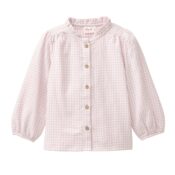 People Wear Organic Flanell-Bluse malve kariert