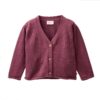 People Wear Organic Strick-Jacke brombeer melange