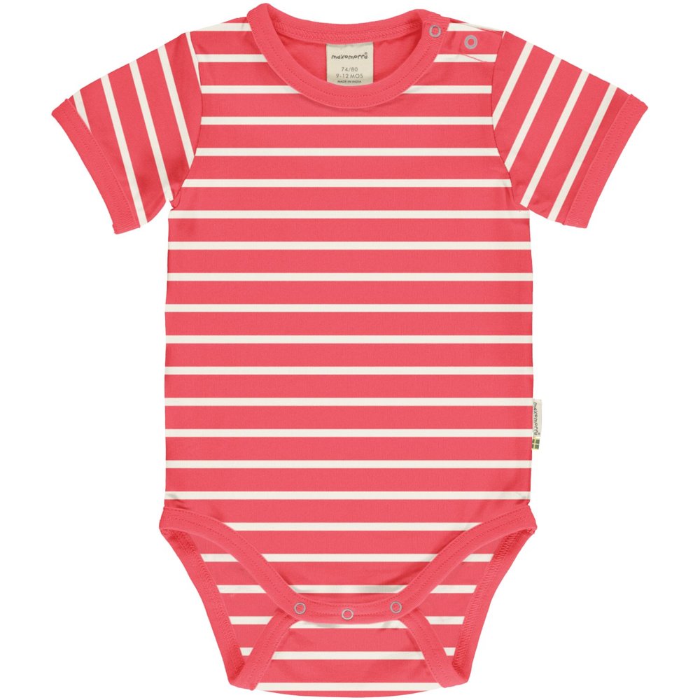 Maxomorra Body SS Stripes Red