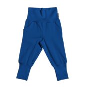 Maxomorra Pants Baby Rib Solid Blue