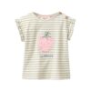 People Wear Organic Kurzarm-Shirt khaki geringelt Baby
